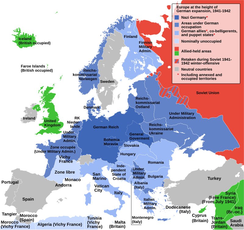 Оккупация Европы Нацистской Германией в 1942 году